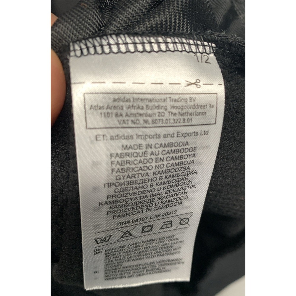 Adidas Mens Response 1/4 Zip Black Sweatshirt Large Wicking Quick Dry Activewear - Picture 10 of 14